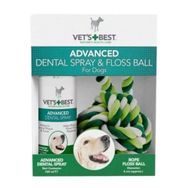 Vet's Best Köpek 120 ml Ağız ve Diş Bakım Spreyi + 2x16 cm Diş Temizleyici Halat Top