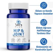 Vet's Plus Hip Joint Kedi ve Köpekler için Eklem Yapısı Destekleyici 75'li Glukozamin Tablet