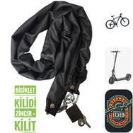Vi Caro (1204) Bisiklet Kilidi Kask kilidi scooter kilidi 100 cm siyah