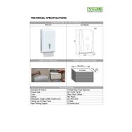 Vialli K21M 400 Kağıt Gri Banyo Mutfak Lavabo Pratik Z Katlı Kağıt Havlu Dispenseri