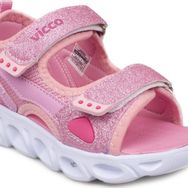 Vicco 332.B21Y189 Roy Phylon Işıklı Pembe Kız Çocuk Sandalet