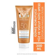 Vichy 300 ml Capital Soleil SPF50 Yüksek Koruma Yüz ve Vücut Sütü