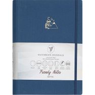 Victoria's Journals 16x22.5 cm Mavi Canvas Gizli Spiralli Yaldızlı Sert Kapak Noktalı Defter