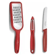 Victorinox Kırmızı Rende ve Domates 3'lü Soyacağı Bıçak Seti