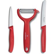 Victorinox Kırmızı Soyucu ve Bıçak Seti