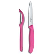 Victorinox Pembe Büyük Bıçak ve Soyacak Seti