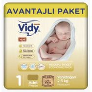 Vidy Baby Premium No:1 Yenidoğan Bebek Bezi