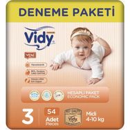 Vidy Baby Premium No:3 Midi 54 Adet Bebek Bezi