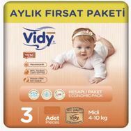 Vidy Baby Premium No:3 Midi Bebek Bezi