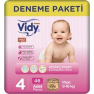 Vidy Baby Premium No:4 Maxi 46 Adet Bebek Bezi