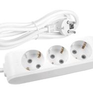 Viko 3x1,5 mm Uzatma Siyah 3'lü Anahtarlı Priz