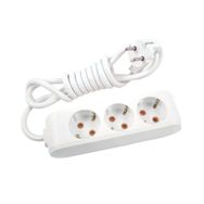 Viko 90113301 Multi-Led Beyaz Topraklı Kablolu Çocuk Korumalı 1 mt Üçlü Grup Priz