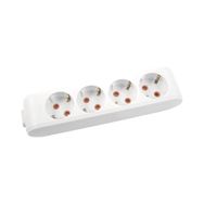 Viko 90113400 Multi-Led Topraklı Çocuk Korumalı Klemensli Beyaz Dörtlü Grup Priz