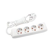 Viko 90113405 Multi-Led Beyaz Topraklı Kablolu Çocuk Korumalı 5 mt Dörtlü Grup Priz