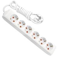 Viko 90113600 Multi-Let Topraklı Klemensli 6'lı Grup Priz