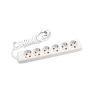 Viko 90117603 Multi-Led Beyaz Anahtarlı Topraklı Kablolu Çocuk Korumalı 3 mt Altılı Grup Priz
