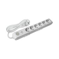 Viko 90117630 Multi-Led Beyaz Şok Korumalı Topraklı Çocuk Korumalı 1.5 mt Dörtlü Grup Priz