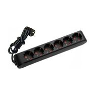 Viko 90133301 Multi-Led Topraklı Kablolu Çocuk Korumalı 1 mt Siyah Üçlü Grup Priz