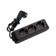 Viko 90133305 Multi-Led Siyah Topraklı Kablolu Çocuk Korumalı 5 mt Üçlü Grup Priz
