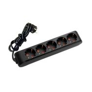 Viko 90133502 Multi-Led Siyah Topraklı Kablolu Çocuk Korumalı 2 mt Beşli Grup Priz