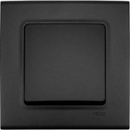 Viko 90444001 Linnera Life Gece Siyahı Tekli Çerçeveli Anahtar