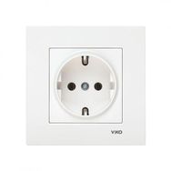Viko 90967008 Karre Beyaz Topraklı Priz Çerçevesiz Duvar Anahtarı
