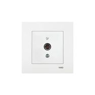Viko 90967009 Meridian Karre F Konnektörlü Sonlu Düğme Kapak Mekanizmalı Beyaz Uydu Prizi