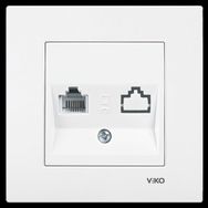 Viko 90967013 Beyaz Karre Numeris Telefon Prizi