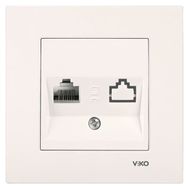 Viko 90967278 Karre Meridian Krem Tekli Data Cat6 Prizi