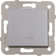 Viko 92605019 Artline Novella Gümüş Işıklı Çerçevesiz Duvar Anahtarı