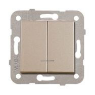 Viko 92605150 Artline Novella Saten Işıklı Komütatör Çerçevesiz Duvar Anahtarı