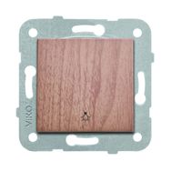 Viko 92615103 Artline Novella Ceviz Light Çerçevesiz Duvar Anahtarı