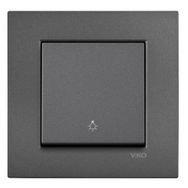 Viko Artline Novella Füme Light Yaylı Çerçeveli Anahtar