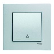 Viko Artline Novella Gümüş Light Yaylı Çerçeveli Anahtar