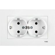 Viko B60054719 Karre Beyaz 2'li Topraklı Priz