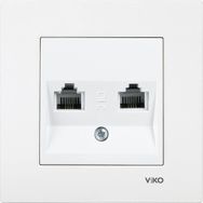 Viko Çerçevesiz Karre-Meridian Beyaz İkili Data Cat6 Mekanizma