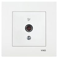 Viko F Konnektörlü Sonlu Çerçevesiz Karre Beyaz Uydu Prizi