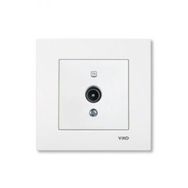 Viko Geçişli 12Db Mek+Düğ/Kap. Çerçeve Hariç Meridian/ Karre Krem Tv Prizi