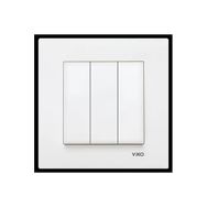 Viko KARRE-023 Çerçevesiz 3'lü Beyaz Anahtar