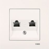 Viko Karre-Meridian Beyaz 2'li Nümeris Cat3 Mekanizma
