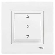 Viko Karre-Meridian Beyaz Tek Düğmeli Jaluzi Mekanizma