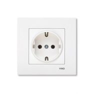 Viko K/M MEK+D/K Beyaz Topraklı Priz