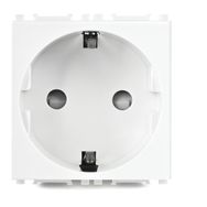 Viko Panasonic 2M Çocuk Korumalı Alt Kapak Modüler Opak Beyaz Topraklı Priz