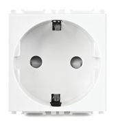Viko Panasonic 2M Çocuk Korumalı Alt Kapak Modüler Opak Beyaz Topraklı Priz