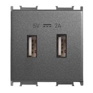 Viko Panasonic Thea 2 m 5 V 2 A Alt Kapak Modüler Füme USB Şarj Prizi