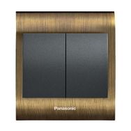 Viko Panasonic Thea Blu 2'li Antique Dore Kapak Füme Anahtar Çerçeve