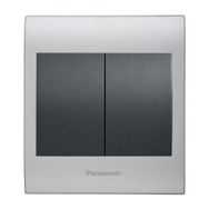 Viko Panasonic Thea Blu 2'li Chrome Matt Beyaz Kapak Füme Anahtar Çerçeve