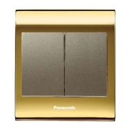 Viko Panasonic Thea Blu 2'li Gold Dore Kapak Dore Anahtar Çerçeve