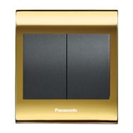 Viko Panasonic Thea Blu 2'li Gold Dore Kapak Füme Anahtar Çerçeve