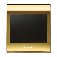 Viko Panasonic Thea Blu 2'li Gold Dore Kapak Siyah Anahtar Çerçeve